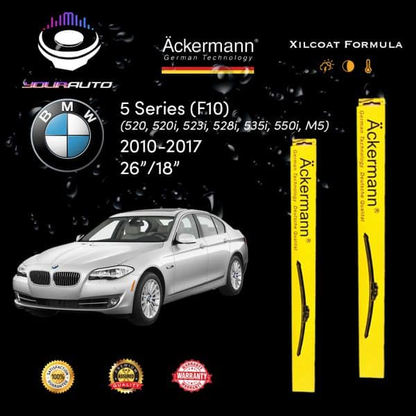 yourauto bmw 5 series (f10) (2010 2017) pro range ackermann xilcoat wiper