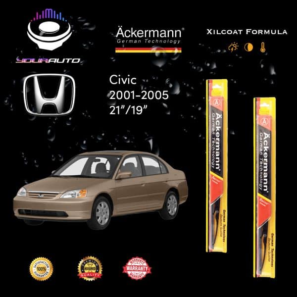yourauto honda civic (2001 2005) classic range ackermann xilcoat wiper
