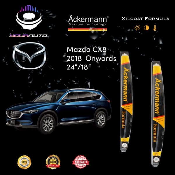yourauto mazda cx8 (2018 onwards) flexi range ackermann xilcoat wiper